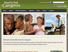 Tablet Screenshot of powerfultoolsforcaregivers.org